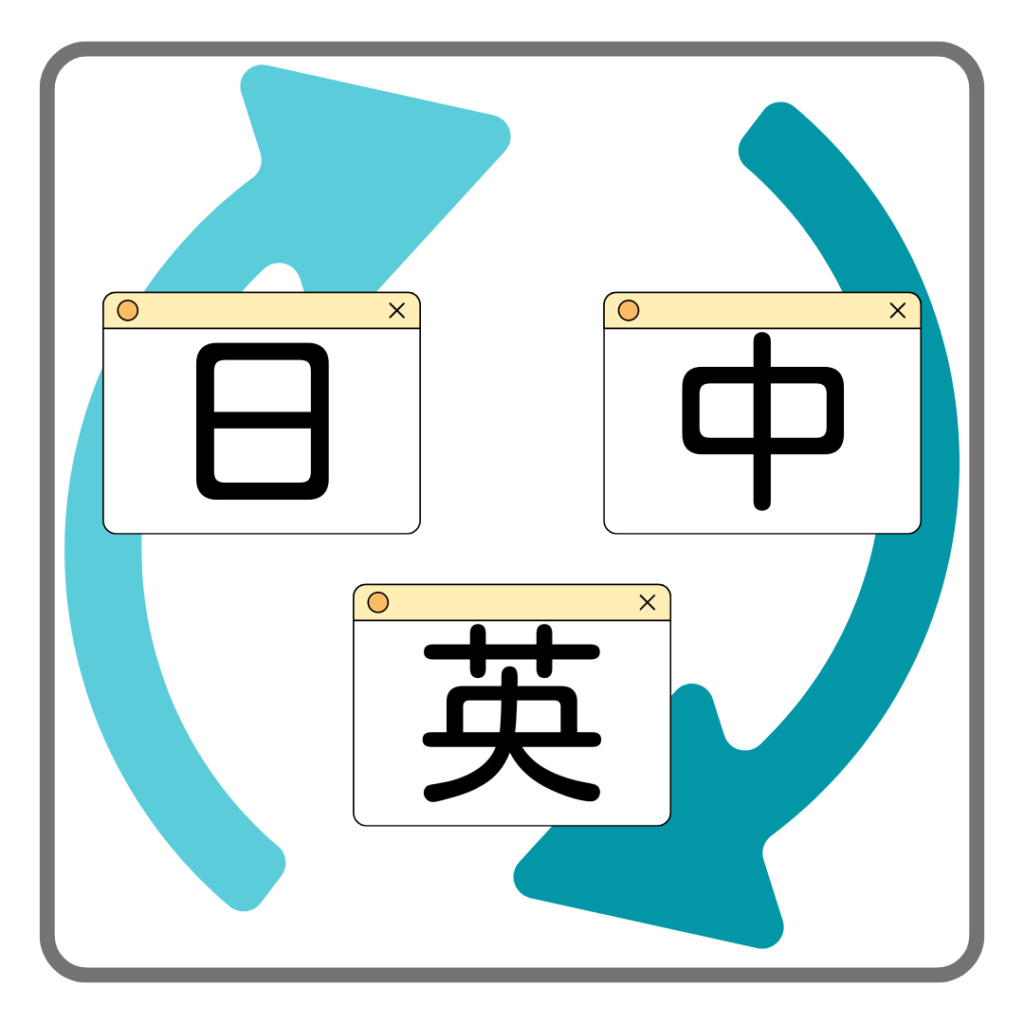 Point1: Translates 3 languages' text